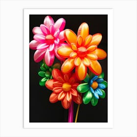 Bright Inflatable Flowers Dahlia 3 Art Print