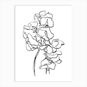 Floral Lineart Art Print