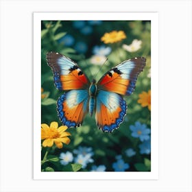 Butterfly In The Garden Art Print