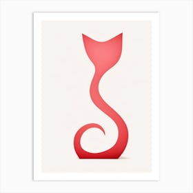 Red Cat 7 Art Print