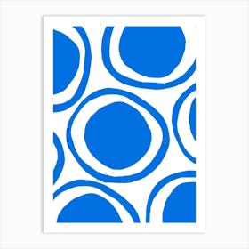 Blue Circles 3 Art Print