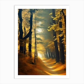 Autumn Forest Path 2 Art Print