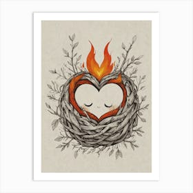 Heart Of Fire 3 Art Print