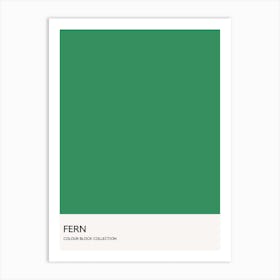 Fern Colour Block Poster Art Print