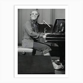 Elton John On Stage Vintage Art Print