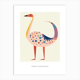 Nursery Dinosaur Art Ornithomimus Poster Art Print