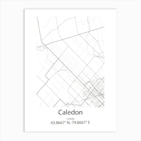 Caledon,Canada Minimalist Map Art Print