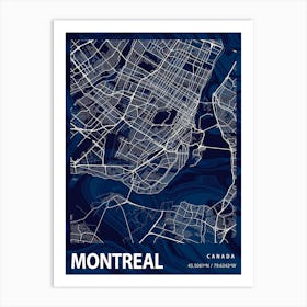 Montreal Crocus Marble Map Art Print