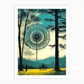 Windmill In The Woods Art Print