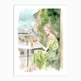 Having A Drink In Capri Art Print