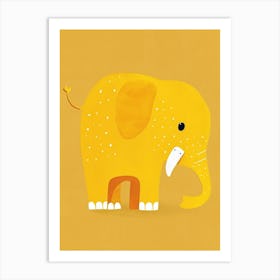 Yellow Elephant 1 Art Print