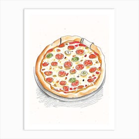 Pizza Bakery Product Quentin Blake Illustration Art Print