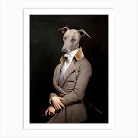 Greyhound Dog Mr Loyd Pet Portraits Art Print