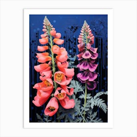 Surreal Florals Aconitum 2 Flower Painting Art Print