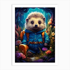 Hedgehog In The Cave Art Print