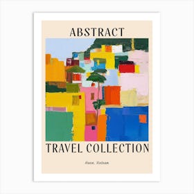 Abstract Travel Collection Poster Hanoi Vietnam 1 Art Print