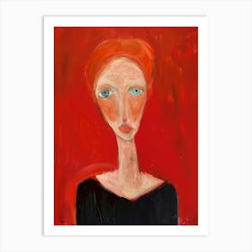 Woman With Red Hair 4 Art Print