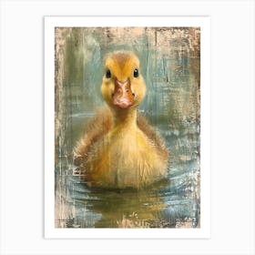 Cute Brushstrokes Ducklings 4 Art Print