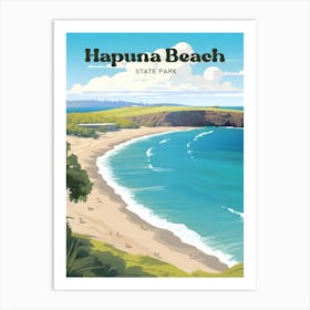 Hapuna Beach State Park Hawaii Aloha Travel Art Art Print