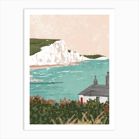 Seven Sisters South Downs Sussex Art Print Art Print