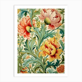 Victorian Floral Wallpaper Art Print