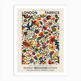 Poster Iris Impress London Fabrics Floral Pattern 1 Art Print