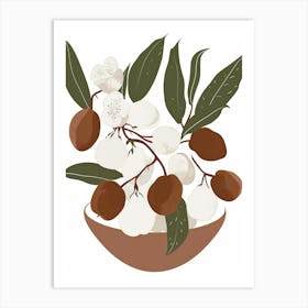 Apricots In A Bowl Art Print