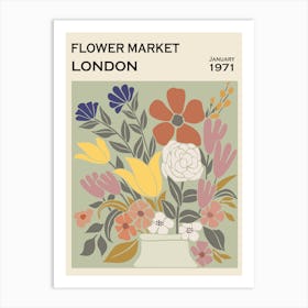 Flower Market London 2 Art Print