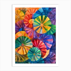 Colorful Umbrellas 1 Art Print