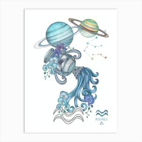 Aquarius Water Bearer Art Print