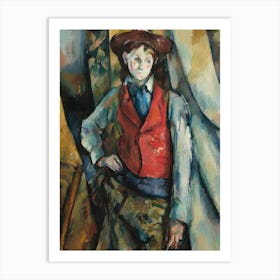 Boy In A Red Waistcoat, Paul Cézanne Art Print