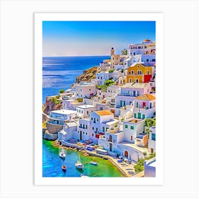 Village Of Mykonos Art Print