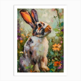 English Spot Rabbit Painting 1 Art Print