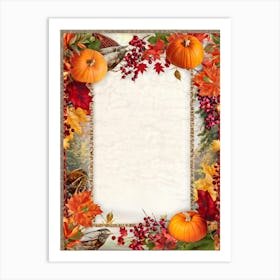 Calligraphy Of Thankful Ensconced In An Elaborate Vintage Style Frame Weaving Through A Tapestry (2) 2 Art Print