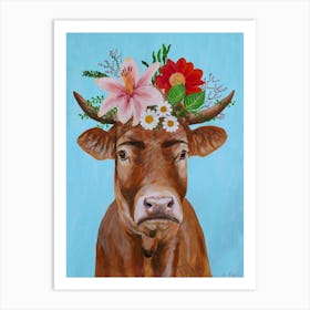 Frida Kahlo Cow Art Print
