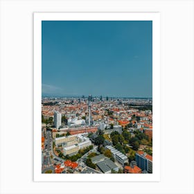 Aerial view Milan, Italy drone vertical photography. Milan architecture Art Print