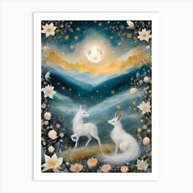 Mystique ~ Dreamy Cottagecore Woodland Fae Animals Series 1 Art Print