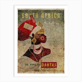 Vintage Travel Poster ― South Africa Art Print