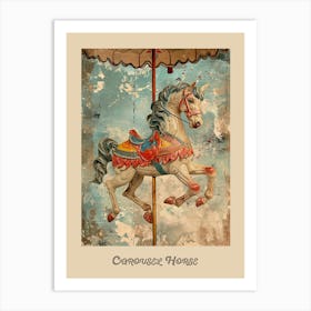 Carousel Vintage Poster 4 Art Print