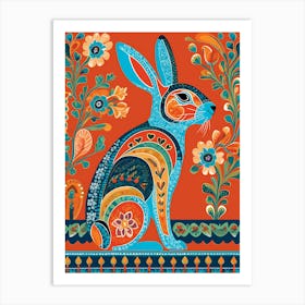 Hare Folk art, 1455 Art Print