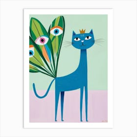 Peacock Cat 1 Art Print