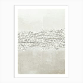 Beige Minimal Textured Abstract 2 Art Print