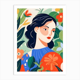 Illustration Of A Woman Art Print