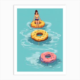 Donut Pool Float 7 Art Print