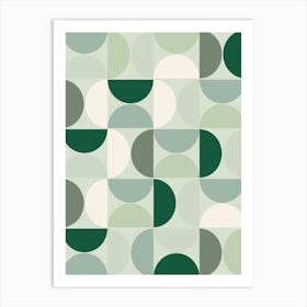 Mid Century Modern Abstract Sage Green Art Print