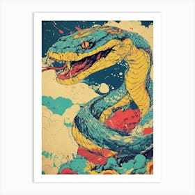 Snake Painting Art Print