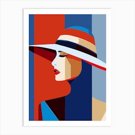 Woman In A Hat 3 Art Print