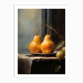 Pear Reflection Still Life Art Print