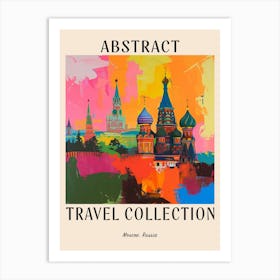 Abstract Travel Collection Poster Moscow Russia 2 Art Print