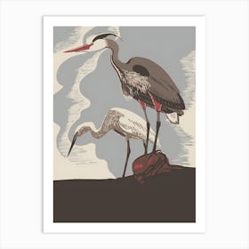 Herons Art Print